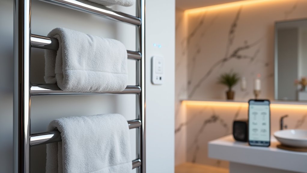 smart heated towel control